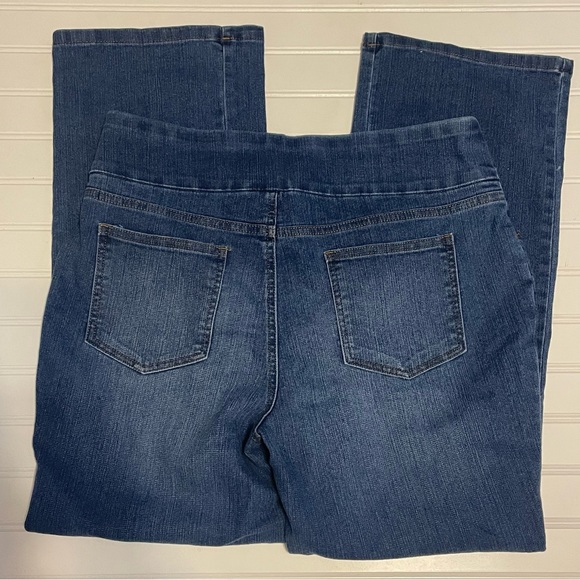 Denim & co perfect denim lightly bootcut pull on jeans 12P - Picture 4 of 6